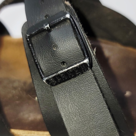 Birkenstock Black Two Strap Sandals Men's Cork Footbed Comfort 10.5 UK 11.5 US - Picture 9 of 11